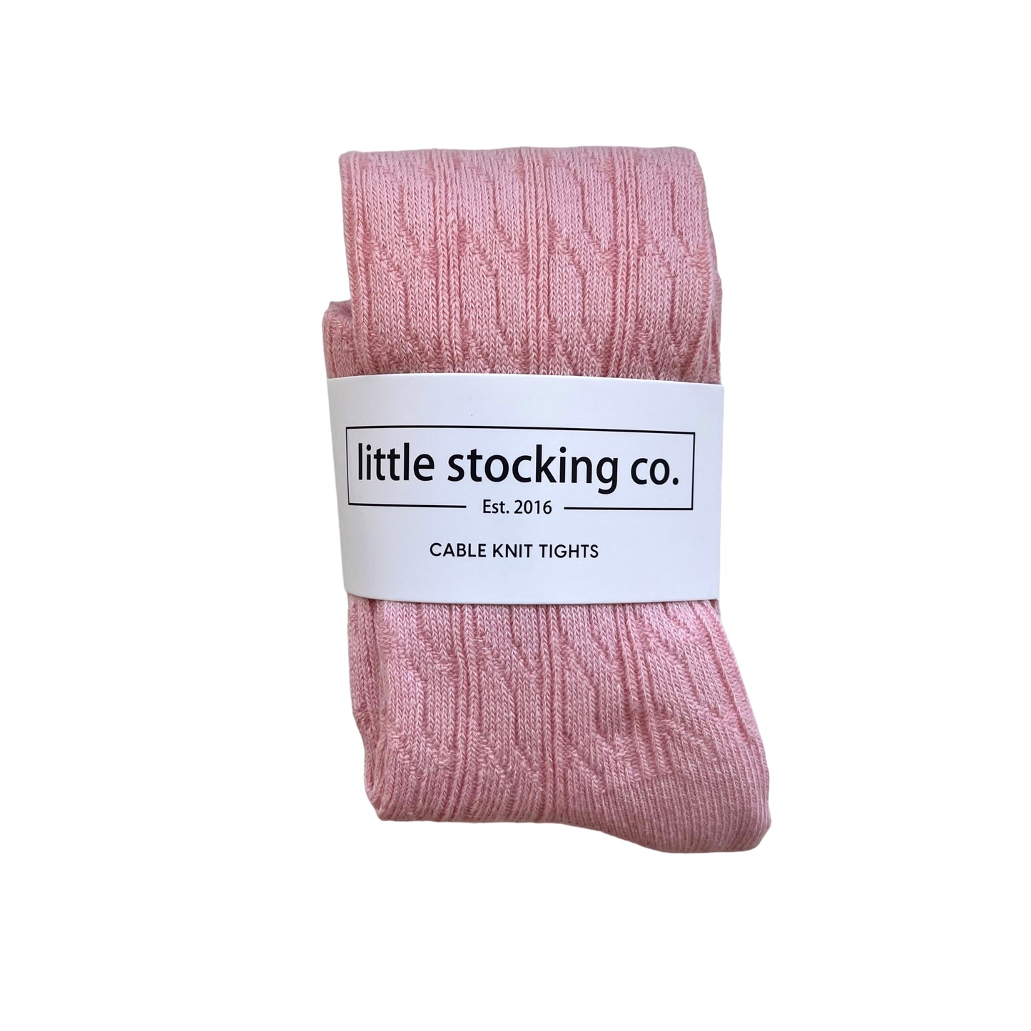 Mauve cable knit tights