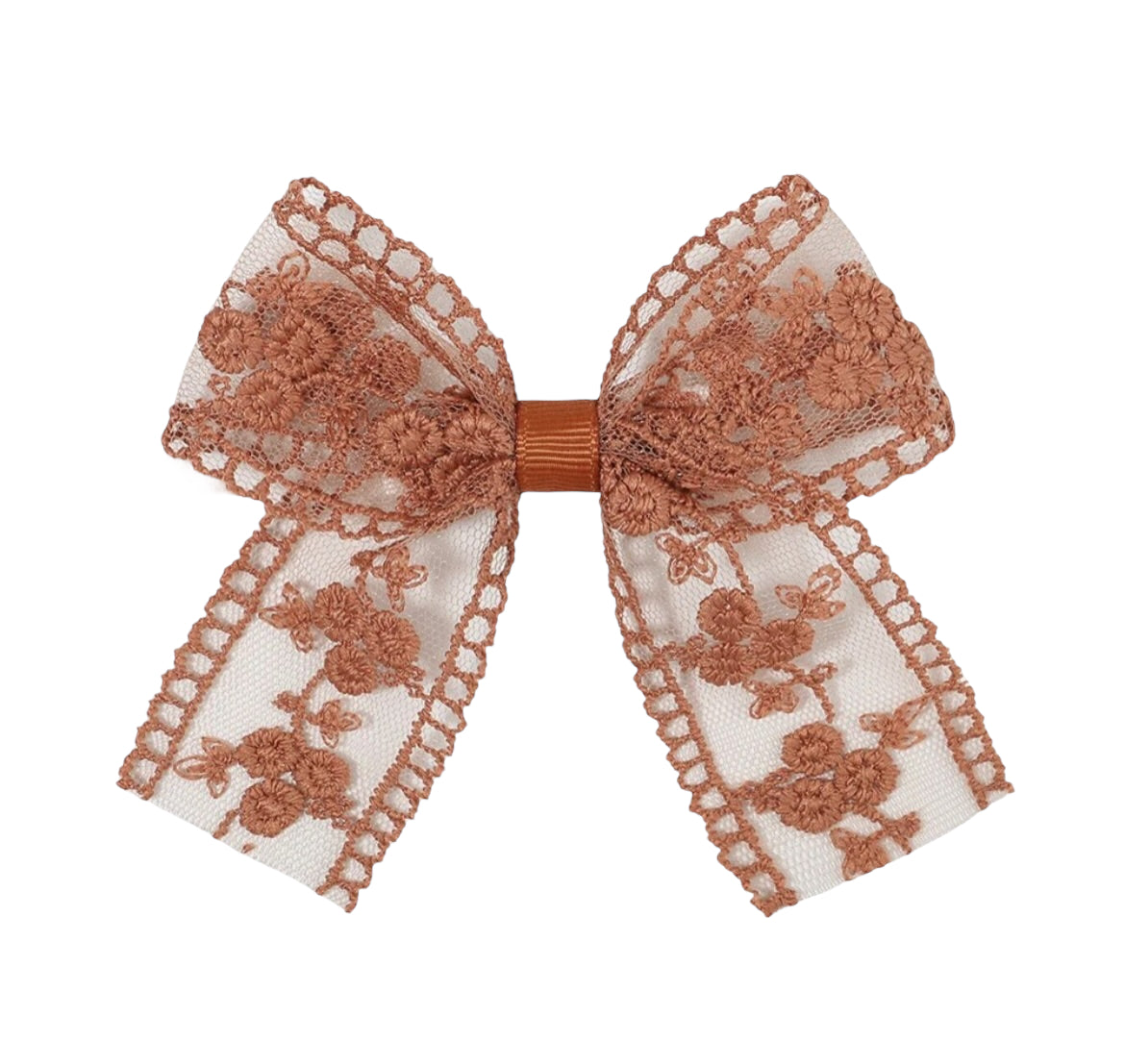 Rust Lace Embroidered