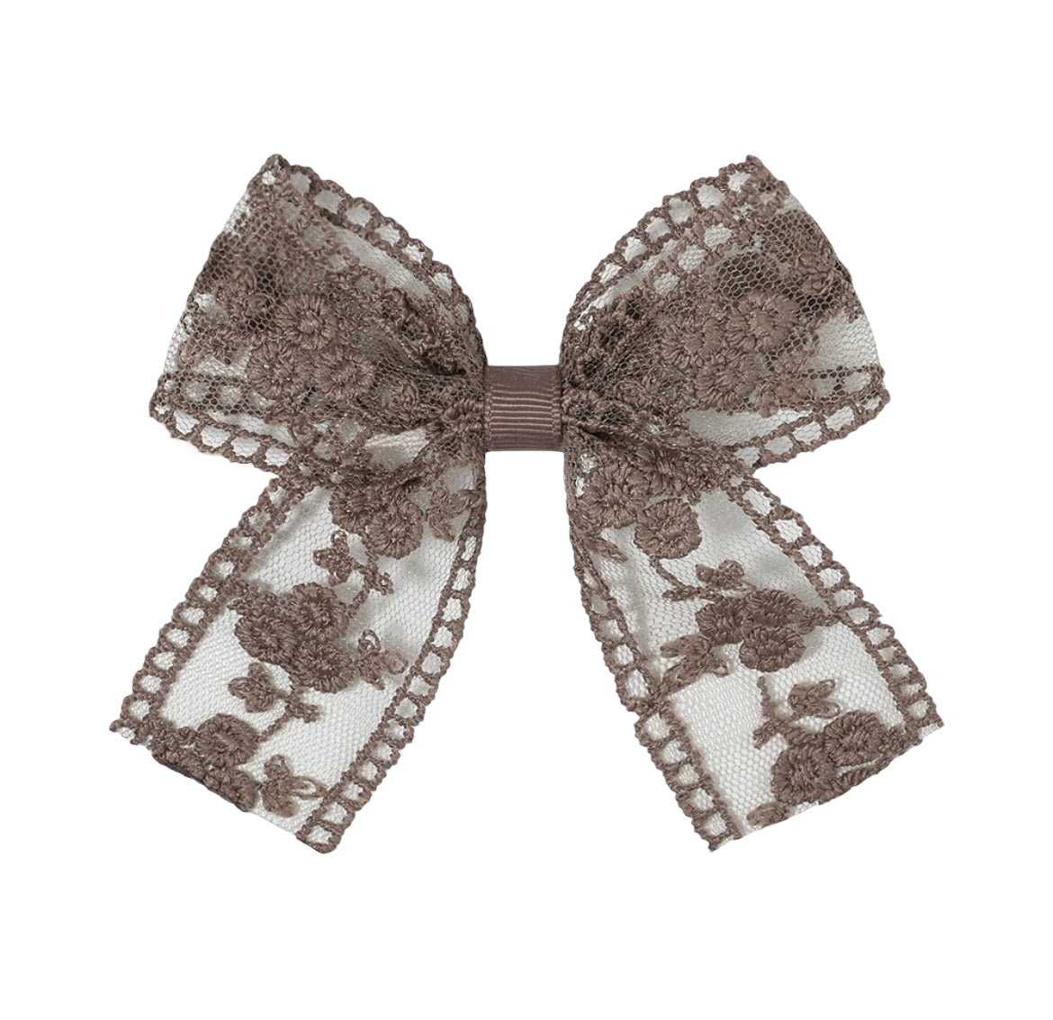 Brown Lace Embroidered