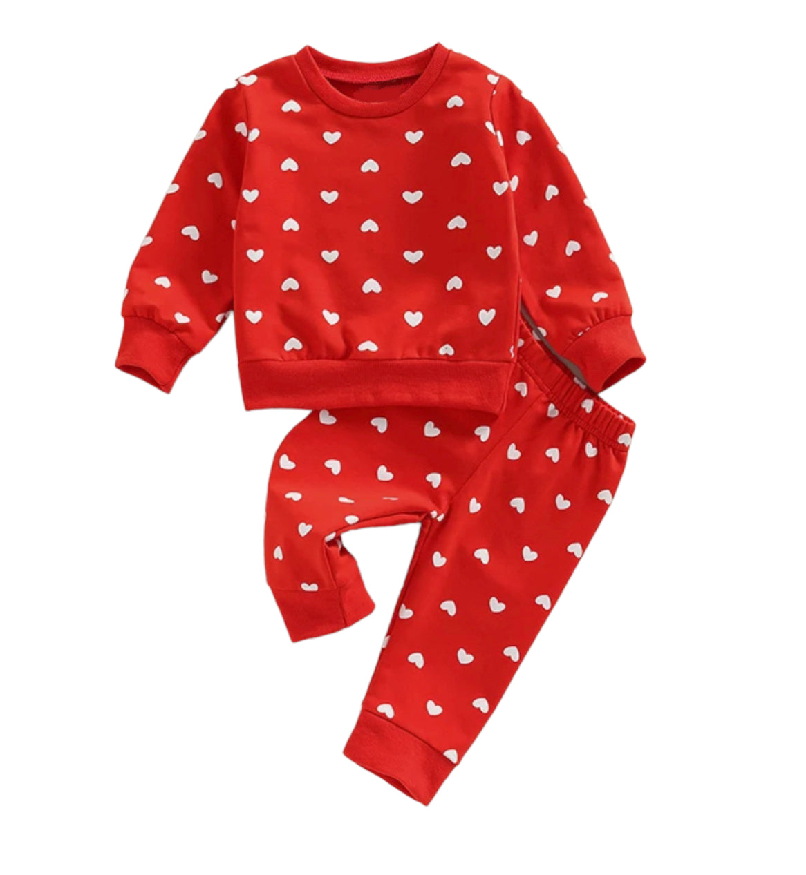 Red Hearts 2 Piece Set