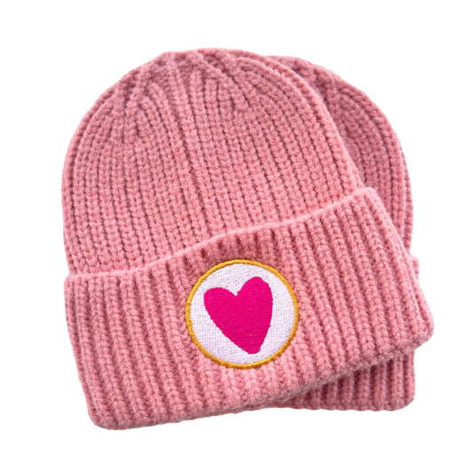 Blush Heart Beanie