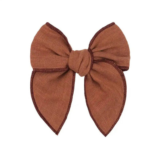 Rust Linen Bow