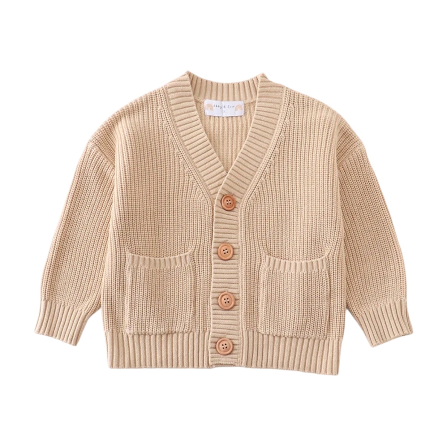 APRICOT POCKET CARDIGAN SWEATER