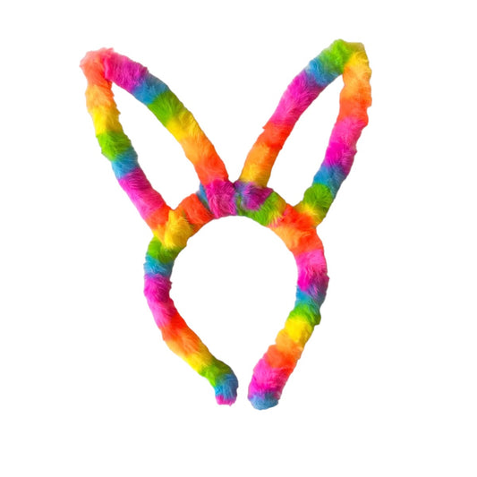Rainbow Furry Bunny Ears