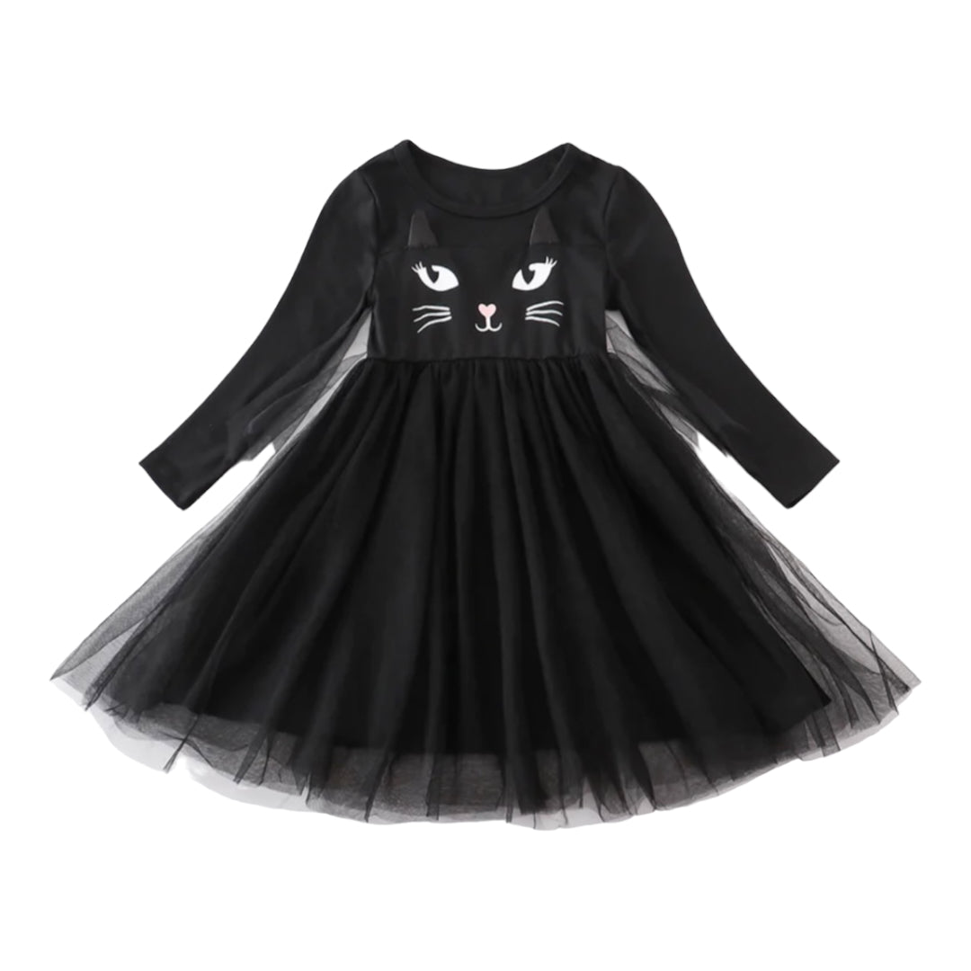 Black Kitty Cat Tutu Dress