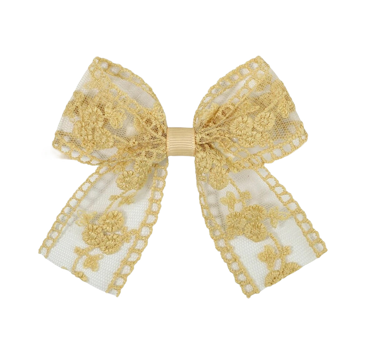 Mustard Lace Embroidered