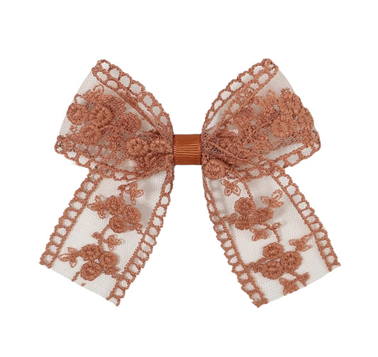 Rust Lace Embroidered
