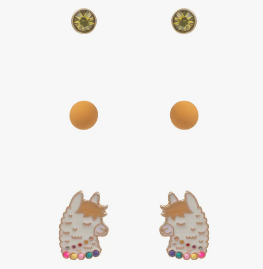 Llama Stud Earring Set